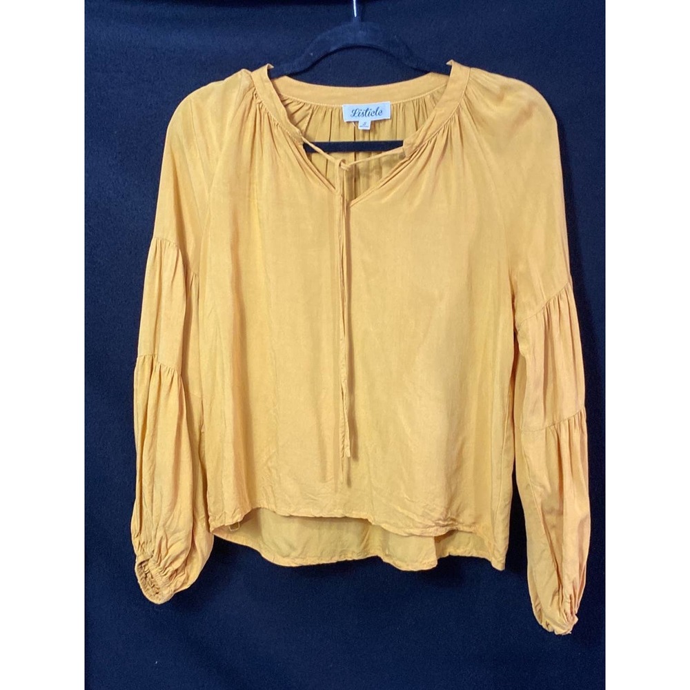 Women Listicle Puff Sleeve Size Small Crop Blouse
